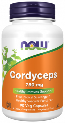 NOW Cordyceps, Кордицепс, 90 капсул