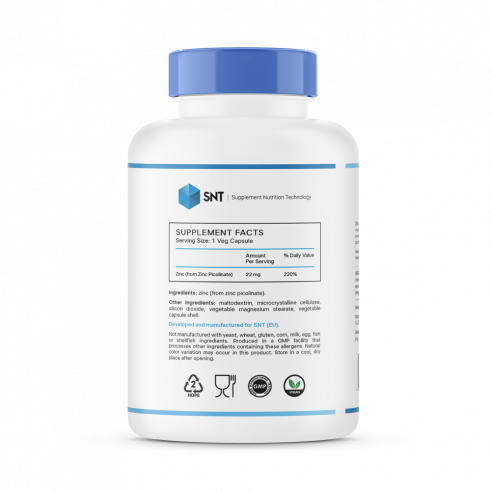 SNT Zinc Picolinate 22 mg, 150 капсул