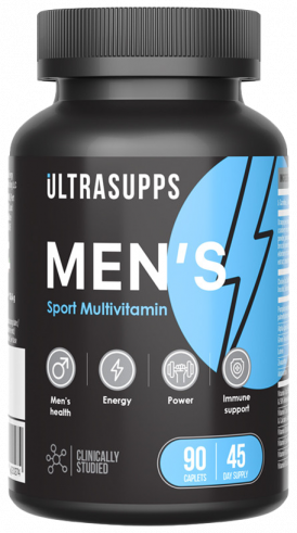 Ultrasupps Men's Sport Multivitamin, Менс Спорт Мультивитамин, 90 капсул