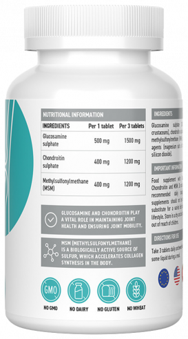 Ultrasupps Glucosamine Chondroitin MSM Flex Formula, Глюкозамин Хондроитин МСМ Флекс Формула, 60 таблеток