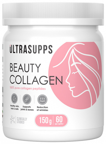 Ultrasupps Beauty Collagen Peptides, Бьюти Коллаген Пептиды, 150 грамм