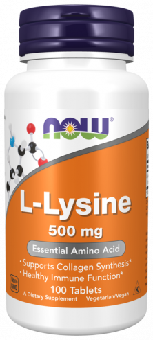 NOW L-Lysine 500 mg, L-Лизин 500 мг
