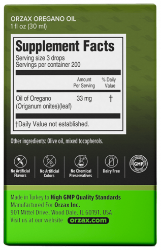 Orzax Масло Орегано, 30 мл