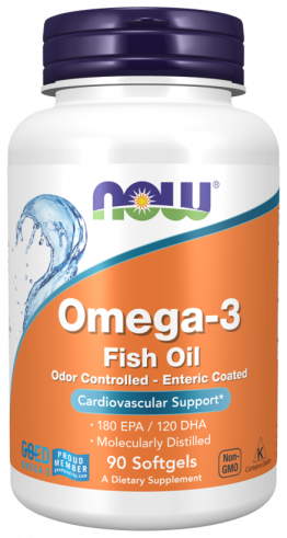 NOW Omega-3 Molecularly Distilled &amp; Enteric Coated