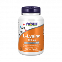 NOW L-Lysine 500 mg, L-Лизин 500 мг, 100 капсул