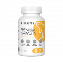 Ultrasupps Premium Omega-3, Премиум Омега-3, 60 капсул