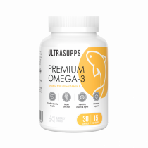 Ultrasupps Premium Omega-3, Премиум Омега-3, 30 капсул