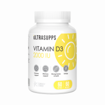 Ultrasupps Vitamin D3 2000 IU, Витамин D3 2000 МЕ, 60 капсул